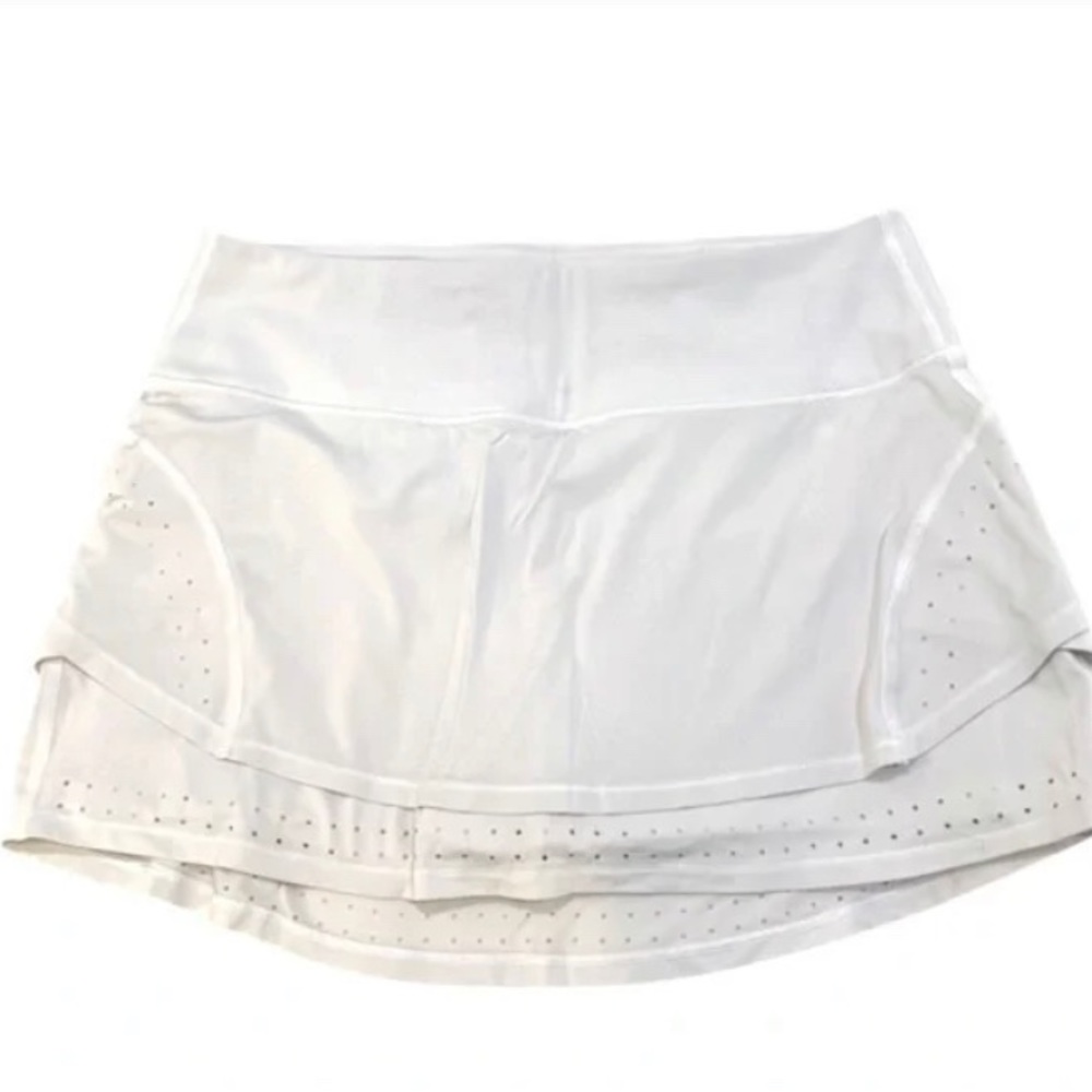 ATHLETA Stealth TruCool Skort Tennis Skirt White Athletic Golf Women’s Sz Large - Picture 7 of 16